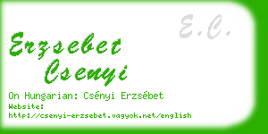 erzsebet csenyi business card