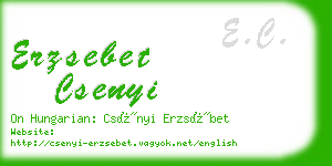 erzsebet csenyi business card